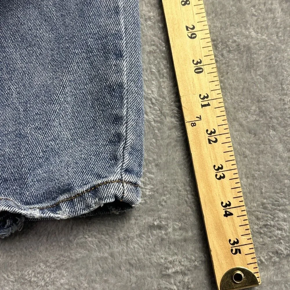 Tinseltown Womens Jeans Sz. 1 Distressed Straight Leg Medium Wash - Picture 10 of 16